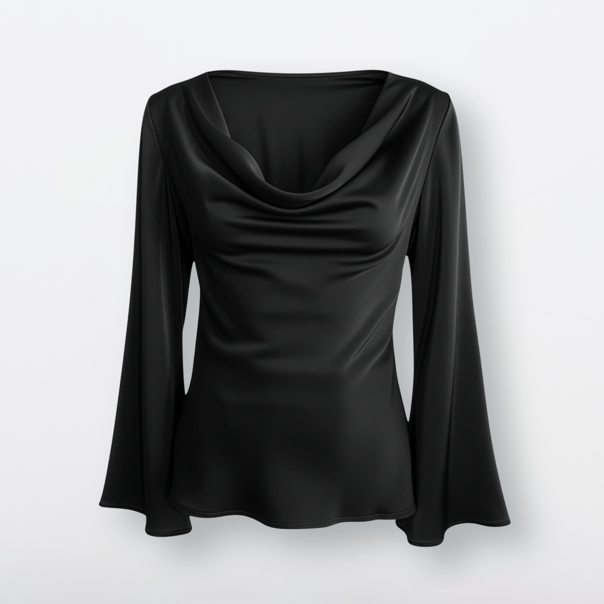 Protea Cowl Long Sleeve Blouse - Nouvelle / Silk95Five
