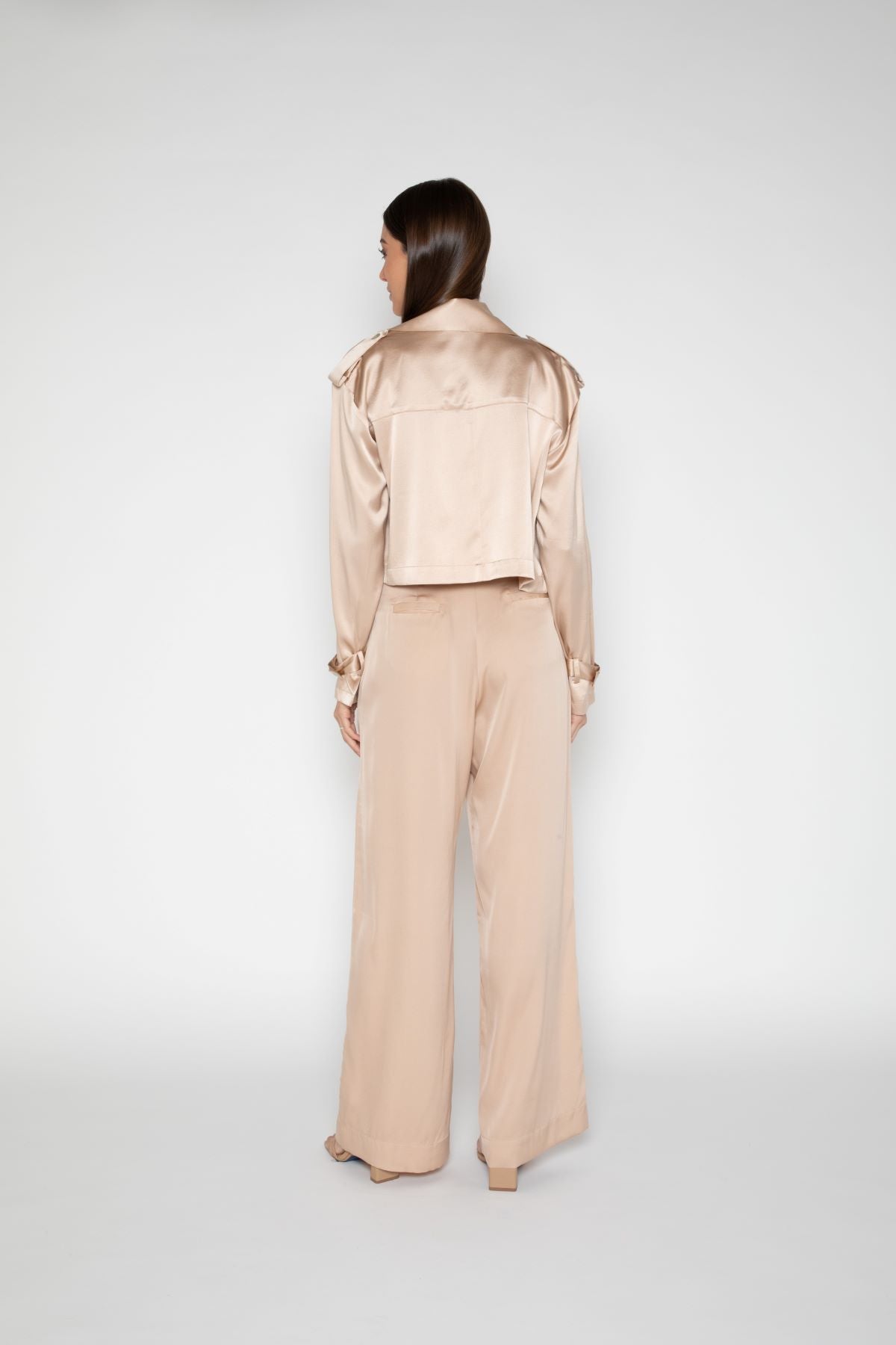 Kensington Trench Cropped Nude Size M