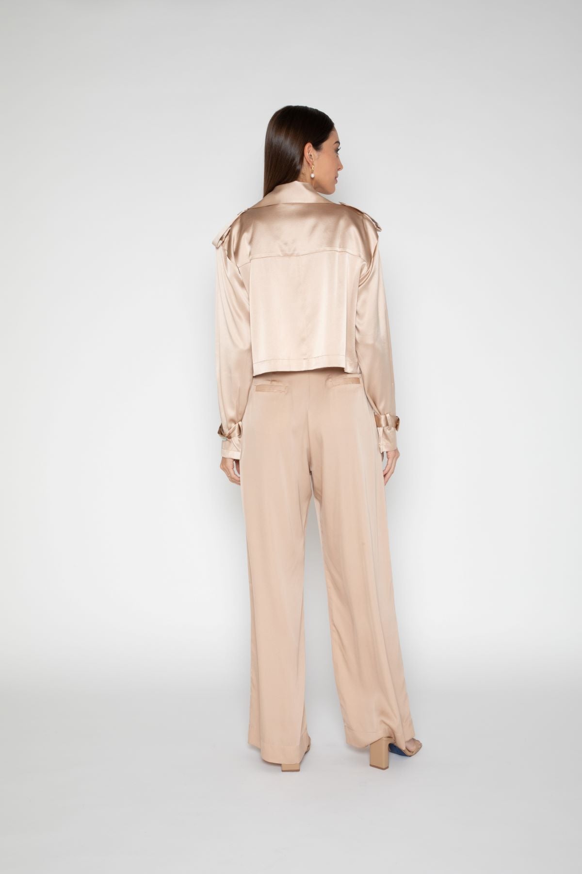 Kensington Trench Cropped Nude Size L