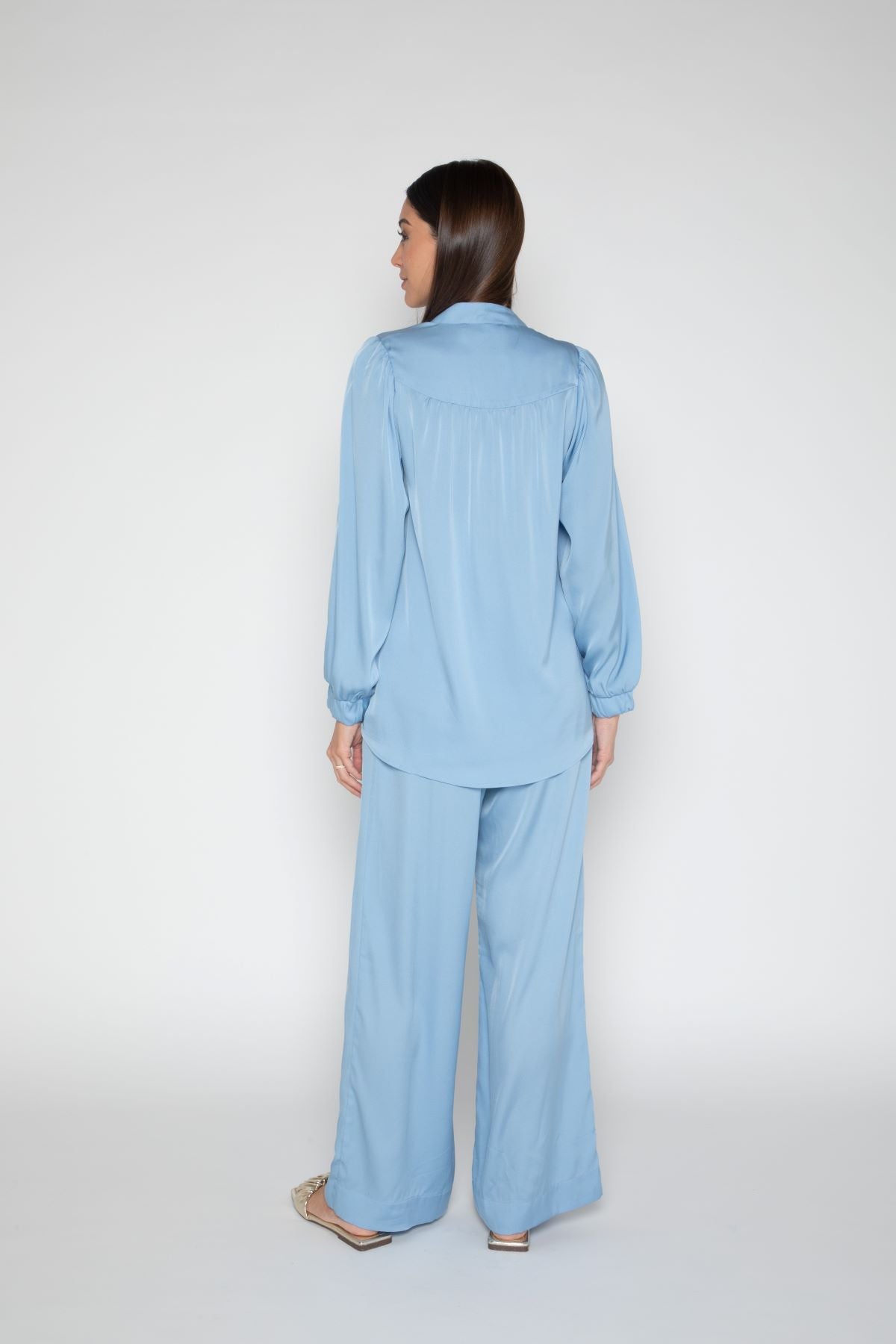 Madras Blouse Aero Blue Size S