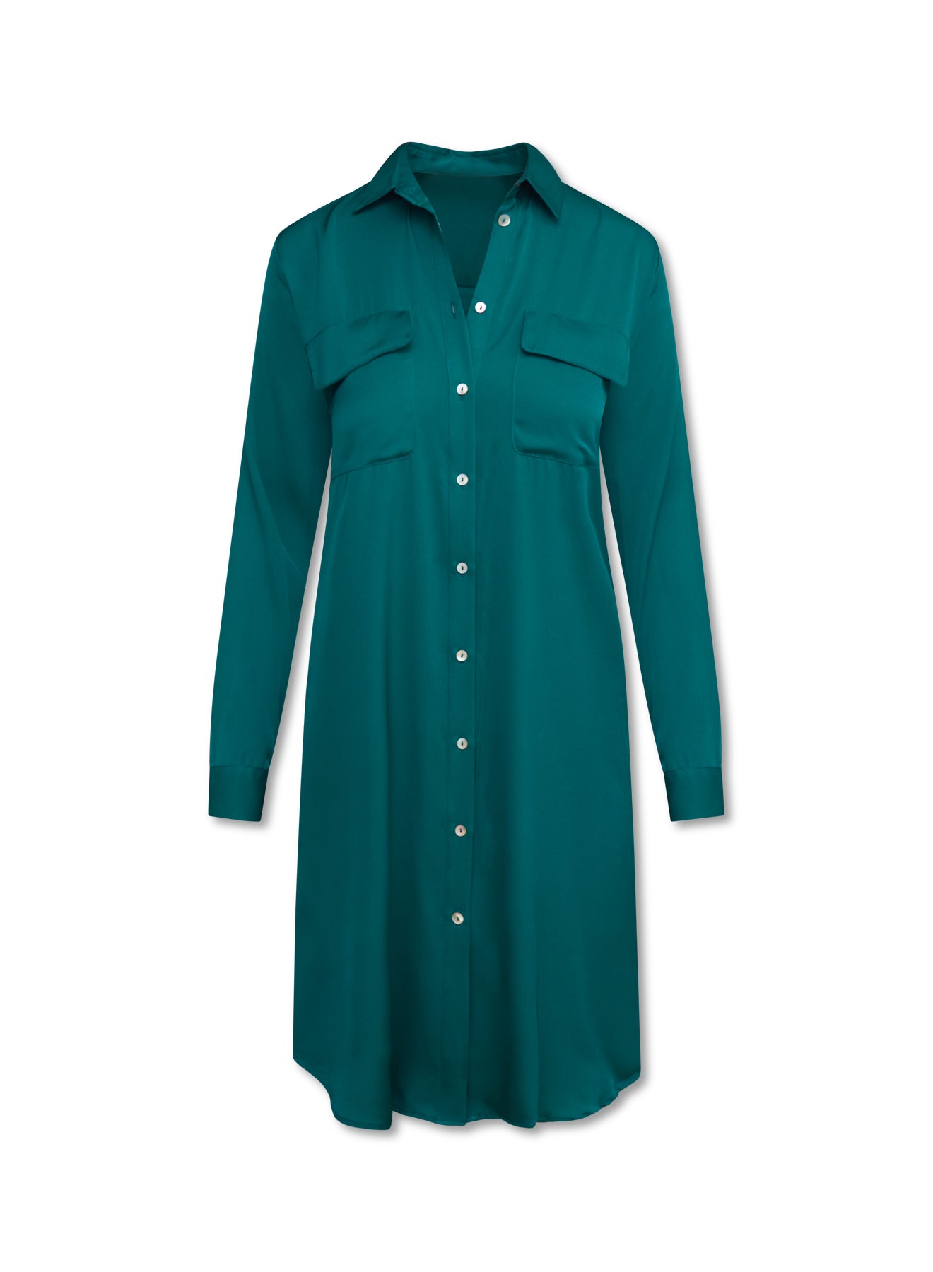 Sicily Double Pocket Shirt Dress - Nouvelle / Silk95Five