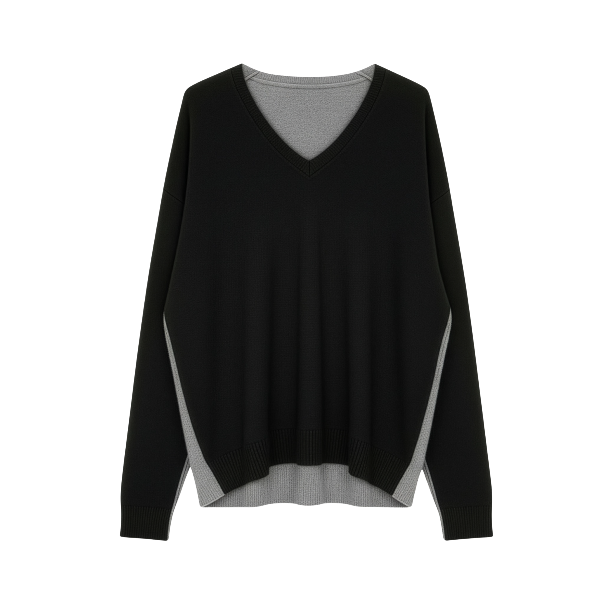 Nocciola Oversized V-Neck Sweater AW26