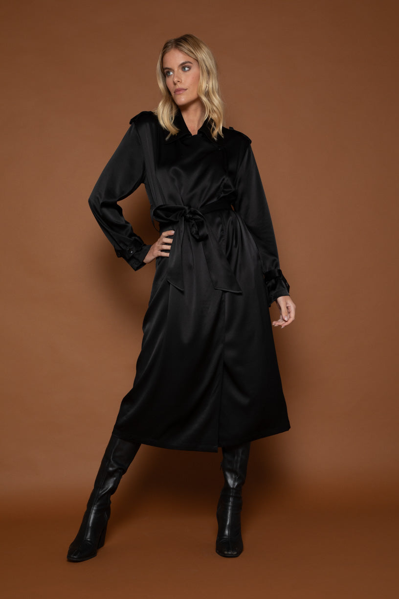 Soho Trench Dress Luxe Nouvelle White Size XL