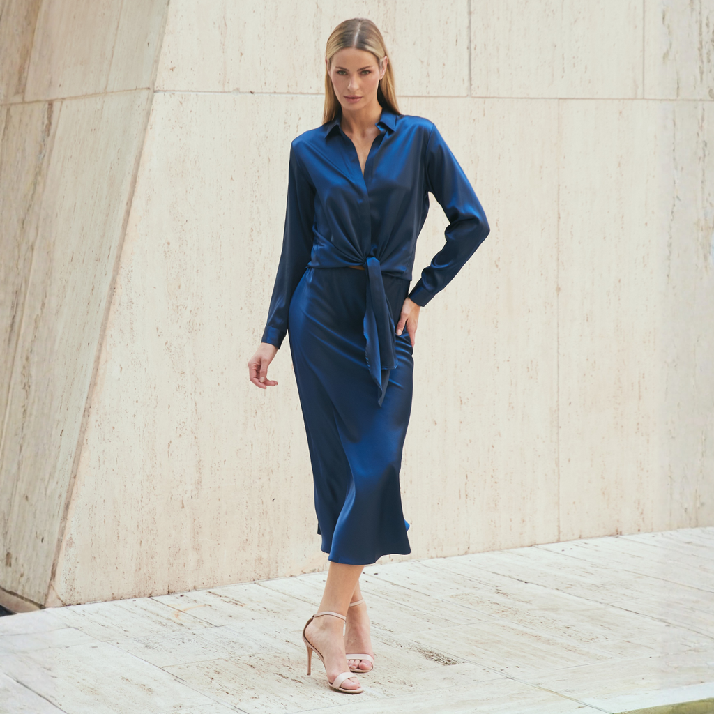 Chamonix Midi Skirt - Nouvelle / Silk95Five