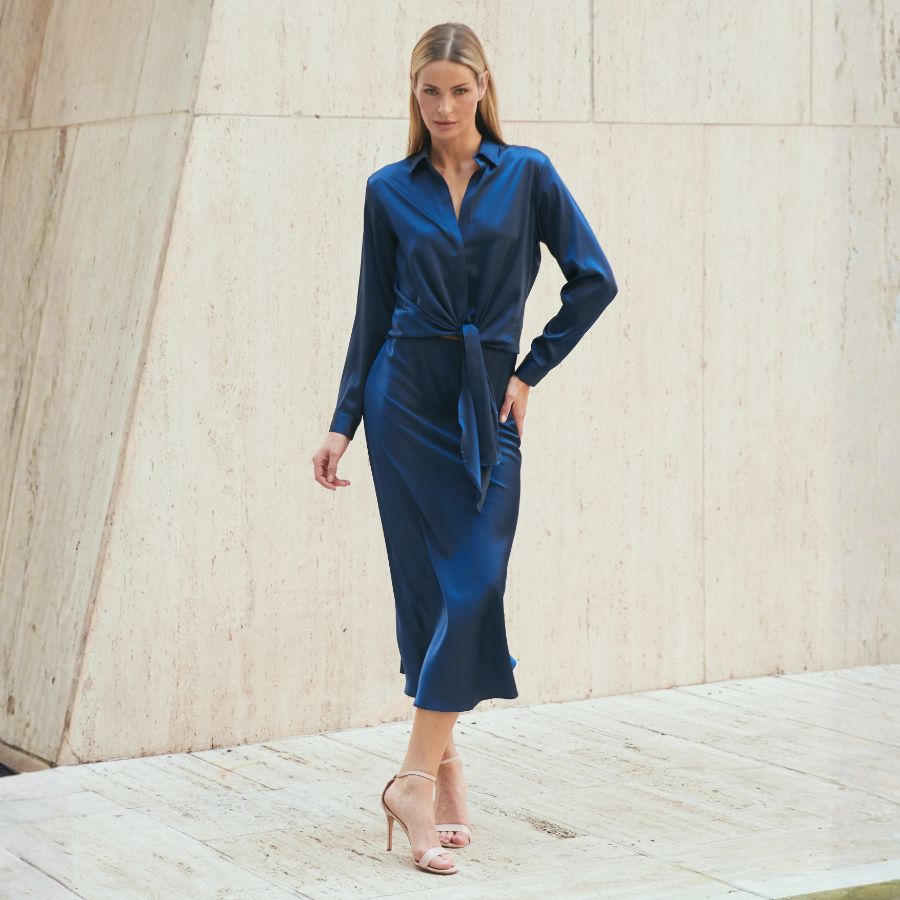 Chamonix Midi Skirt - Nouvelle / Silk95Five