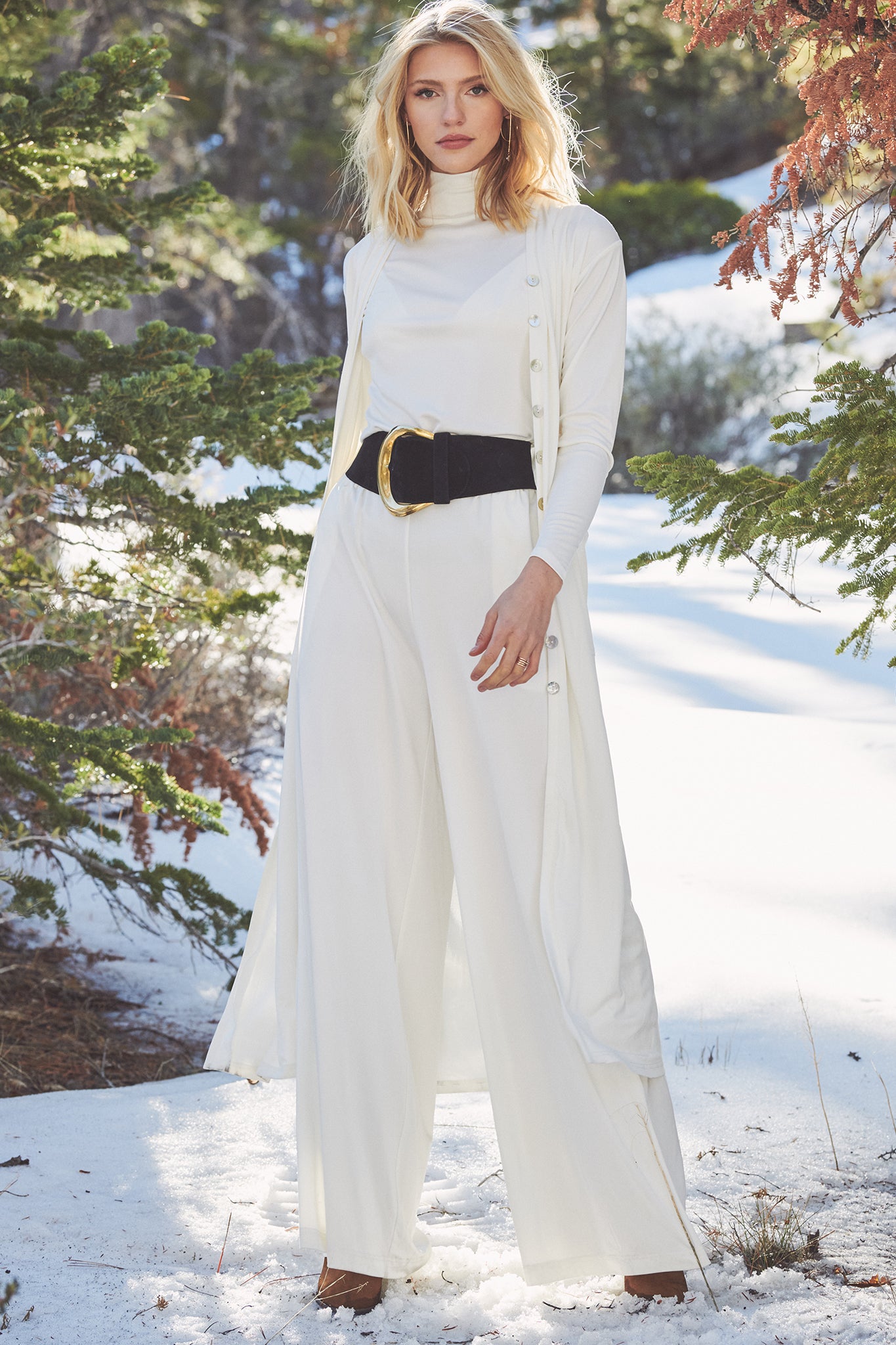 Knitted Cheval Cardigan Snow Size M