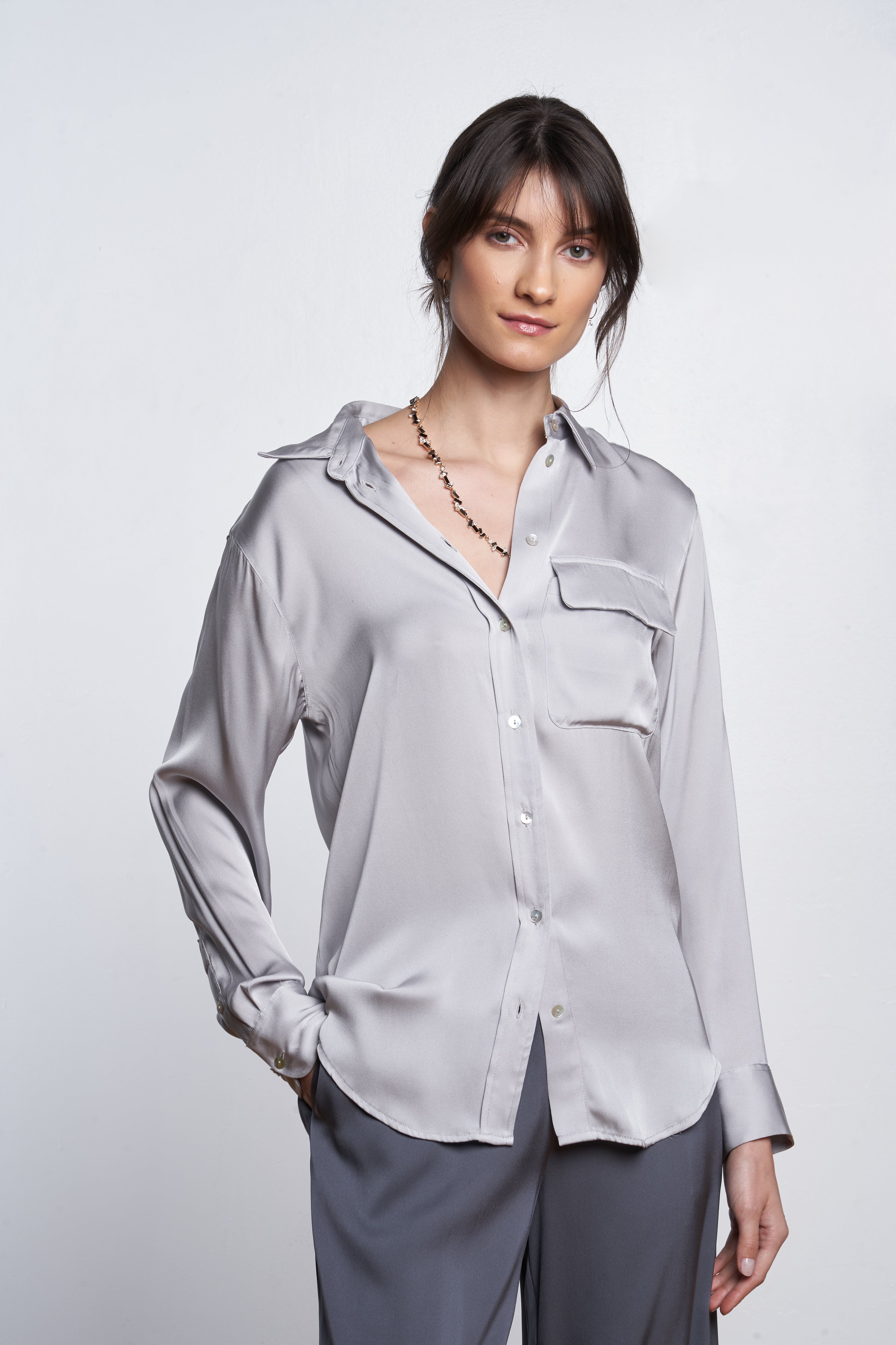 India Shirt Silver Lining Size L