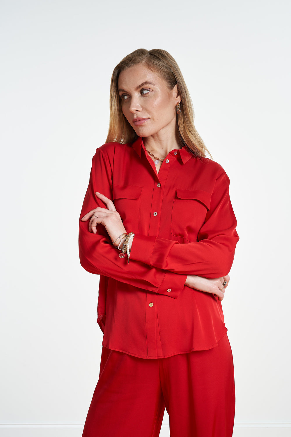 Camicia Monte Carlo con doppia tasca - Scarlet, Strelitza, Poinciana