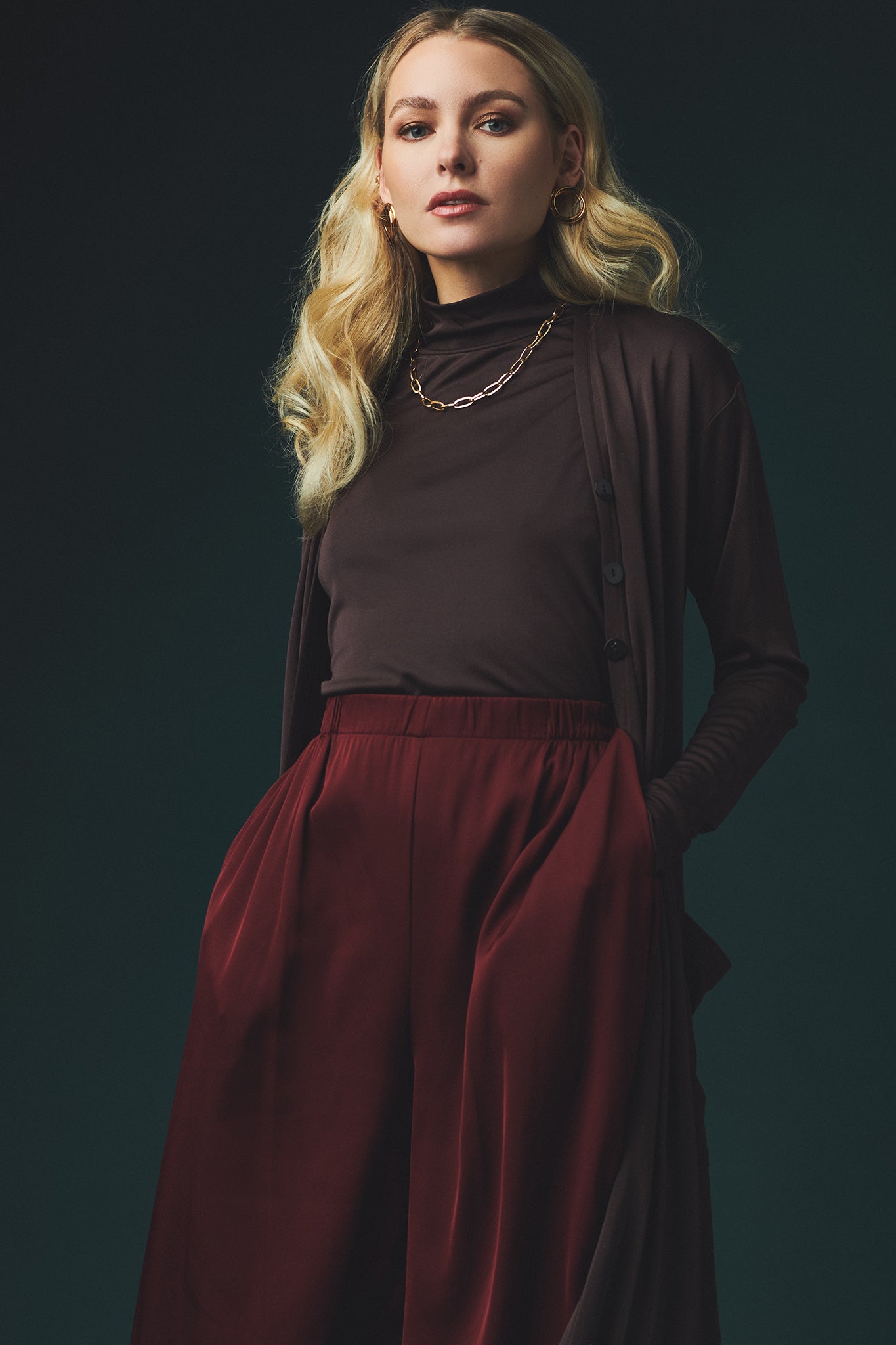 Knitted Nottingham Turtleneck Snow Size S